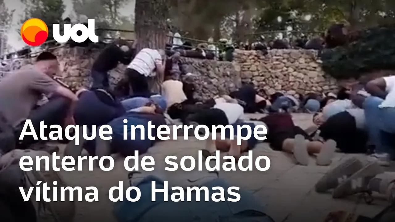 Israel: Vídeo mostra bombardeio interrompendo enterro de soldado israelense morto em ataque do Hamas