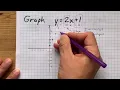 Graph the line y 2x 1