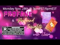 Free Live SWEARY Intuitive Readings Nov 28th 3pm ET with Elissa