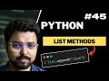 45 List methods in Python Python for Beginners in Hindi Full Course