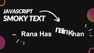 Animated Smoke Text with CSS Vanilla Javascript CSS JS Effects