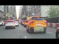 Saturday Traffic on 5th \u0026 6th Avenues in Manhattan New York city  America 
