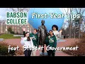 Babson College First-Year Tips feat Student Government