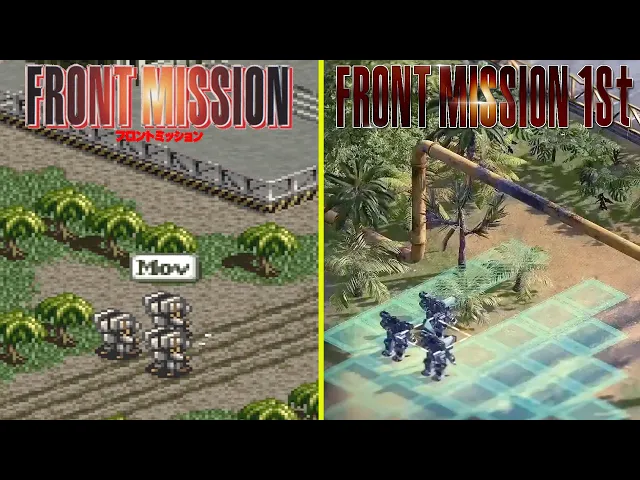 Front Mission 1st Remake vs Original Early Graphics Comparison / Nintendo Switch vs SNES