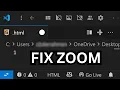 Fix vs code Screen Zoomed In Error 2025 Easy Fix Black Bug