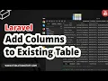 Laravel Migration Add Column to Existing Table