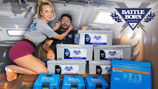 ULTIMATE OFF-GRID Lithium Battery Install on a BOAT… DIY 🛠️💥| ep.26