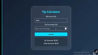 How to Make a Tip Calculator using HTML CSS and JavaScript JavaScript Project