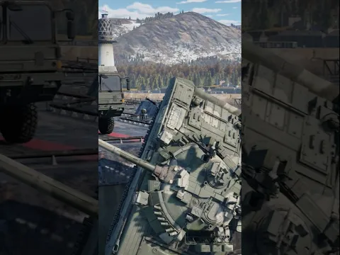 Not REAL heavy-duty truck pushing T80 tank from an aircraft carrier #warthunder #t80