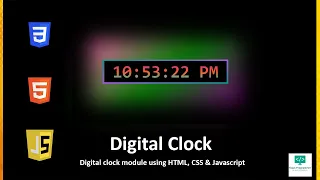 Digital Clock with Beautiful Color Effect using HTML CSS JavaScript Stack Programmer