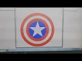 Using python code make a Captain America shield