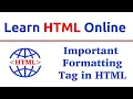 chapter 5 html Formatting Tags