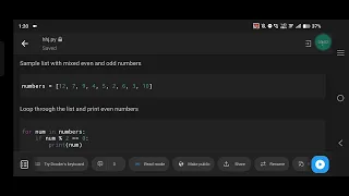 Python Program to Print Even Numbers in a List