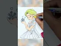 Elsa frozen drawing for kids Painting coloring for kids Easy drawing for kids
