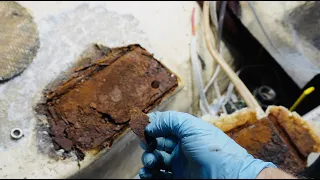 Ep44 My sailboat engine mouts turns into dust Hallberg Rassy Rasmus sailboat project.