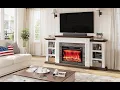 LGHM 80 Electric Fireplace with Mantel Fireplace TV Stand for TVs Up to 90 Inch