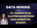 Hierarchical Clustering - Agglomerative Divisive Algorithm DM