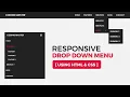 Responsive Drop Down Menu Bar Using HTML CSS