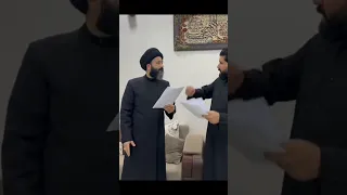 كواليس ملا علي الساعدي وسيد علي الطالقاني يتعلمون على اداء قصيدة علي الساعدي سيد علي الطالقاني جديد 