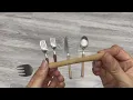 Elegant and Practical White Wax Wood Handled Stainless Steel Cutlery Set - Customizable