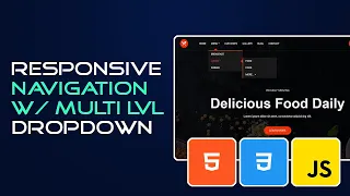 Responsive Navigation with Animated Multi Level Dropdown HTML and CSS Tutorial