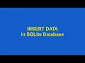 How to use INSERT using SQLite