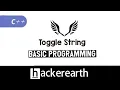 Toggle String Hackerearth C