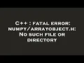 C fatal error h No such file or directory