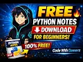 FREE Python Notes Download Complete Python Notes for Beginners Code With Gamerz