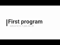 First Program in C Basic Programming using printf
