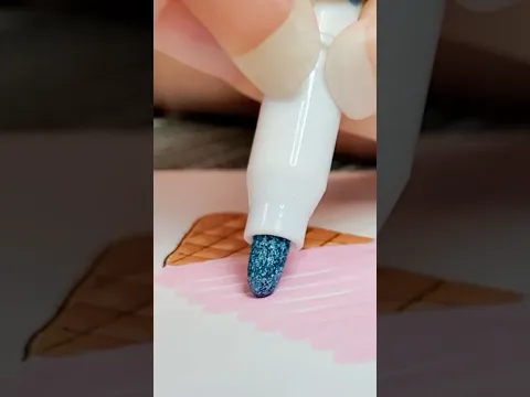 Marker Magic Trick for Drawing Yummy Ice Cream. How To Draw Ice Cream #art #ideas #satisfying