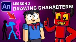 Drawing Characters | Lesson 3 of Sam's Free Adobe Animate Course