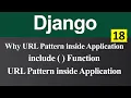 URL Dispatcher or URL Pattern inside Application in Django Hindi