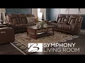 Symphony Top Grain Leather Triple Power Sofa Loveseat and Recliner Set Bob Mills Furniture