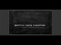 Qualtrics Course Evaluation for Students