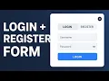 How to Make a Login Register Popup Form using HTML CSS JAVASCRIPT