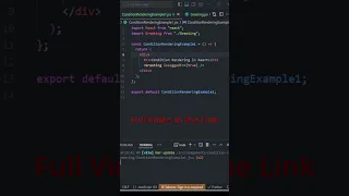 React JS Tamil Conditional Rendering