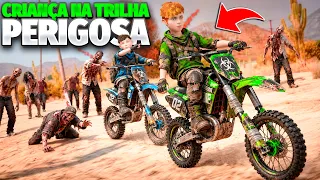 CRIANÇA FOI PRA TRILHA DE MINI MOTO NA FLORESTA PERIGOSA COM ZUMBIS!😱 (GTA 5)