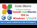 How to Install CodeBlocks IDE on Windows With MinGW GCC Compiler Debug Run C C