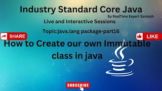 How to create our own immutable class in java Java Tutorial CoreJava beginners 2025 Full Stack Java