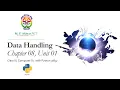 Data Handling in Python Chapter 08 Part 01 Unit 01 Class XI Computer Sc 083 English