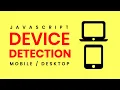 Detect Visitors Device and Apply Relevant Class Mobile or Desktop