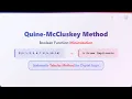 Quine-McCluskey Method Boolean Function Minimization Explained