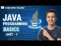 Basic Concepts of Java Unit 1 B Tech 2nd Year 1st Sem Explained in Simple English