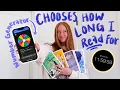 Random Number Generator Chooses How Many Hours I Read For