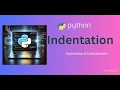 Python Tutorial Mastering Indentation - Tamil 2025