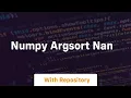 numpy argsort nan