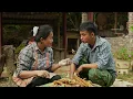 Crispy Fried Meat-Stuffed Eggplant on a Wood-Fired Stove|Traditional Cooking with Veteran’s Family