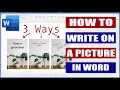 How to Write on an Image in Word Microsoft Word Tutorial
