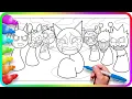 Coloring Pages Incredibox SPRUNKI - GRAY The REJECT SPRUNKI Satisfying Coloring SPRUNKI characters